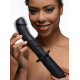 Заказать Черный вибратор The Large Realistic 10X Silicone Vibrator with Handle - 30,5 см.