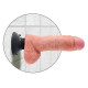 Заказать Вибромассажер со съёмной присоской 8  Vibrating Cock with Balls - 20,3 см.