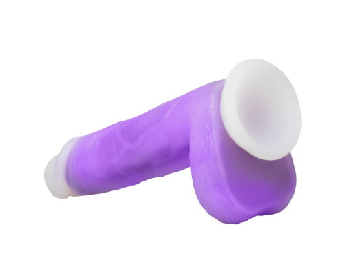 Заказать Фиолетовый вибратор-реалистик Encore 8 Inch Vibrating Dildo - 21,6 см.