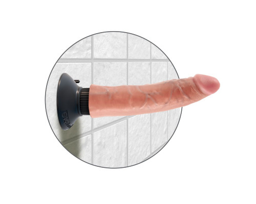 Заказать Вибромассажер телесного цвета 7  Vibrating Cock - 20 см.