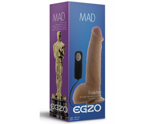 Заказать Реалистичный вибратор на присоске Mad Oscar - 20,5 см.
