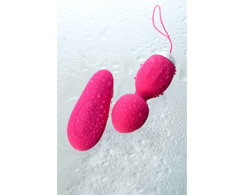 Розовые виброшарики TELLA с пультом-стимулятором