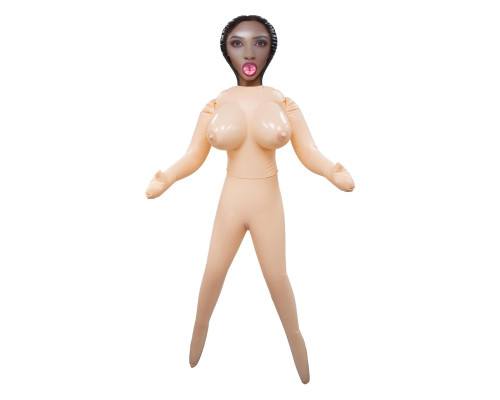 Телесная надувная секс-кукла с 3 любовными отверстиями