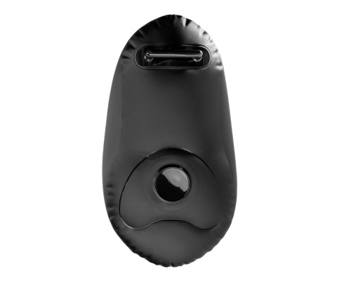 Черное надувное кресло с платформой для фиксации дилдо Body Dock Inflatable Love Seat