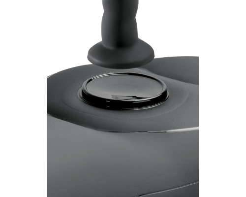 Черное надувное кресло с платформой для фиксации дилдо Body Dock Inflatable Love Seat