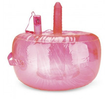 Розовая надувная подушка для секса в вибратором