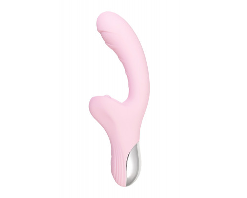 Заказать Розовый вибратор-кролик с ласкающим язычком Orali - 22 см.
