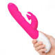 Заказать Розовый вибромассажер с клиторальной стимуляцией Clitoral Suction Rabbit - 24,5 см.