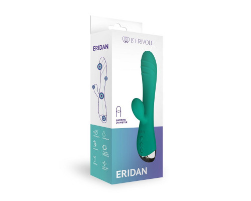 Заказать Зеленый вибратор-кролик Eridan - 21 см.
