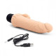 Заказать Телесный вибратор-раелистик с клиторальными лепестками 7  Realistic Vibrator - 21,5 см.