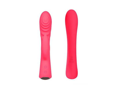 Красный перезаряжаемый вибратор-кролик - 19,1 см.