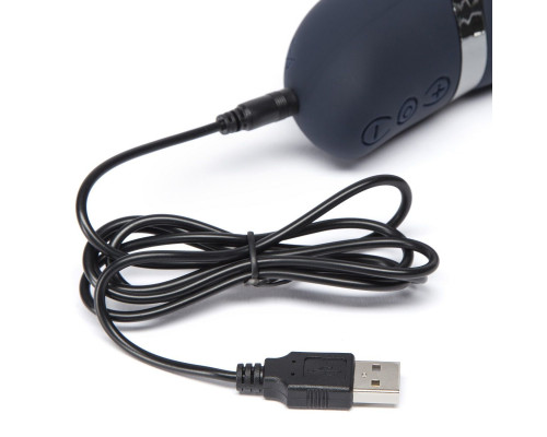 Заказать Тёмно-синий вибратор Oh My USB Rechargeable Rabbit Vibrator - 25,4 см.