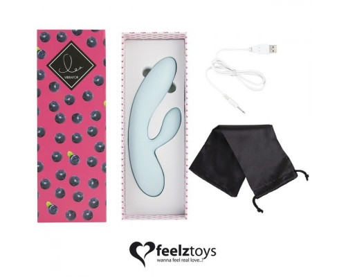 Заказать Нежно-голубой вибратор-кролик Lea Rabbit Vibrator - 20,2 см.