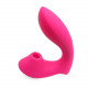 Заказать Розовый  L-образный вибромассажёр с вакуумной стимуляцией 3,5’’ Silicone Billow Suction Lover
