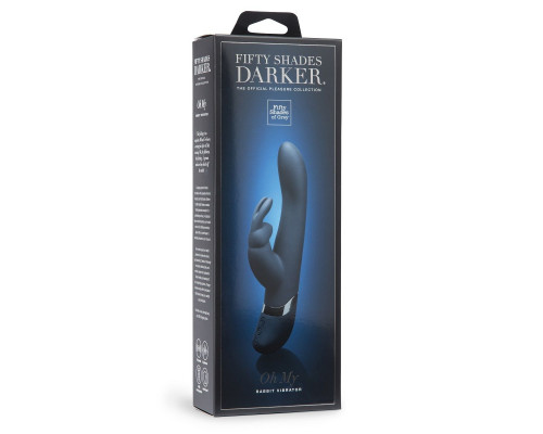 Заказать Тёмно-синий вибратор Oh My USB Rechargeable Rabbit Vibrator - 25,4 см.