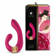 Заказать Малиновый гибкий вибростимулятор MIYO с двумя моторами - 18,5 см.