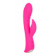 Заказать Ярко-розовый вибромассажер-кролик 5  Silicone Ripple Passion - 19,1 см.