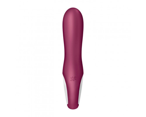 Заказать Малиновый вибратор-кролик Hot Bunny с функцией нагрева - 17,5 см.