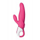 Заказать Ярко-розовый вибратор  Satisfyer Mr. Rabbit с клиторальным отростком - 22,1 см.