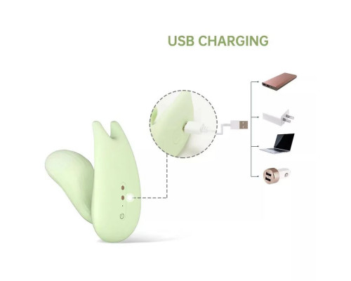 Зеленый вибратор Magic Motion Umi - 9,5 см.