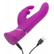 Заказать Лиловый вибратор Curve Thrusting Rechargeable Rabbit Vibrator - 24,1 см.