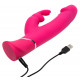 Заказать Розовый вибратор-кролик Realistic Dual Density Rechargeable Rabbit Vibrator - 25,5 см.
