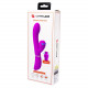 Заказать Лиловый вибратор-кролик с подвижной клиторальной щеточкой Clitoris Vibrator - 20,8 см.