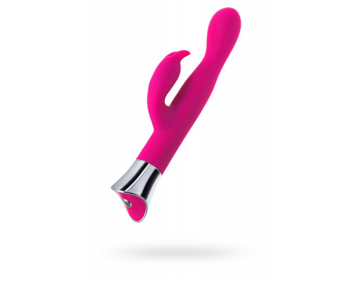Заказать Розовый вибратор с клиторальным стимулятором и гибкой головкой LOLY - 21,6 см.