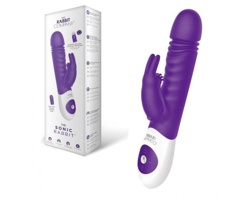 Заказать Фиолетовый вибратор-кролик The Sonic Rabbit - 22 см.