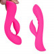 Заказать Ярко-розовый вибромассажер-кролик 5  Silicone Ripple Passion - 19,1 см.
