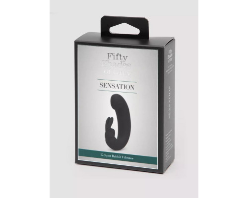 Заказать Черный мини-вибратор  кролик  Sensation Rechargeable G-Spot Rabbit Vibrator - 11,4 см.