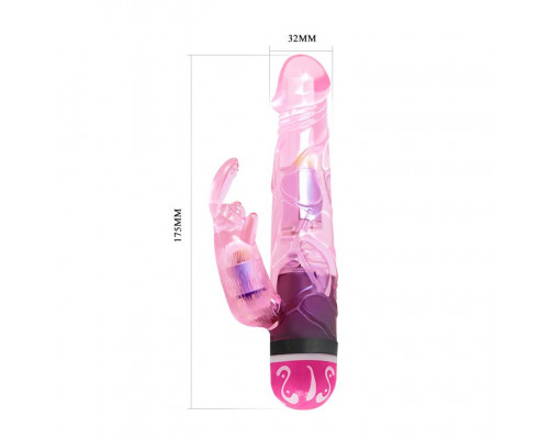 Заказать Розовый вибратор-кролик Lovers - 17,5 см.