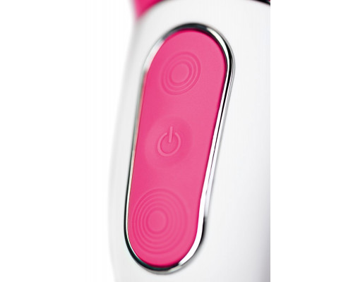Заказать Ярко-розовый вибратор  Satisfyer Mr. Rabbit с клиторальным отростком - 22,1 см.