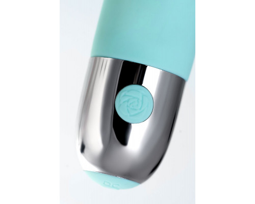 Заказать Мятный рельефный вибратор с клиторальной стимуляцией Flax - 17,5 см.