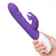 Заказать Фиолетовый вибромассажер с клиторальной стимуляцией Clitoral Suction Rabbit - 24,5 см.