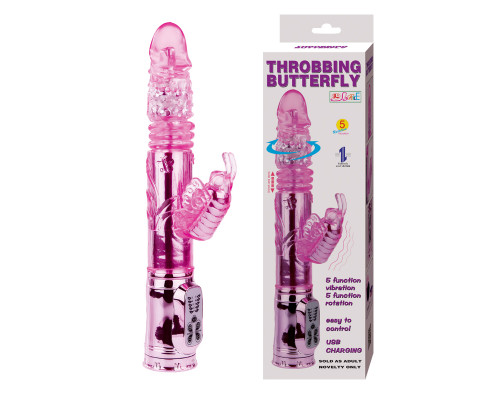 Заказать Вибратор-бабочка Throbbing Butterfly - 29,5 см.