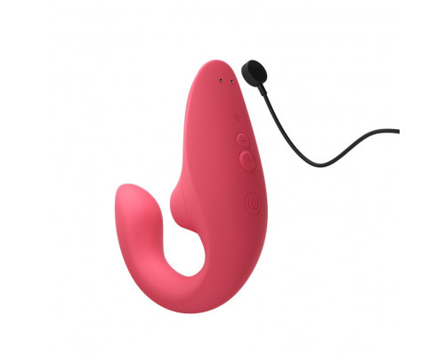 Розовый вибромассажер для двойной стимуляции Womanizer Blend