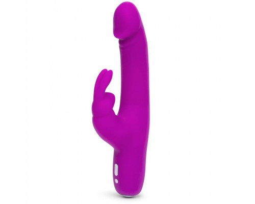 Заказать Фиолетовый перезаряжаемый вибратор Rabbit Slimline Curve Rechargeable - 24 см.