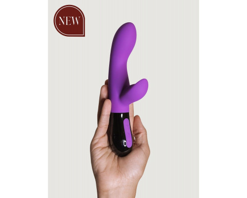 Фиолетовый вибратор-кролик Gaia 2.0 - 20,4 см.