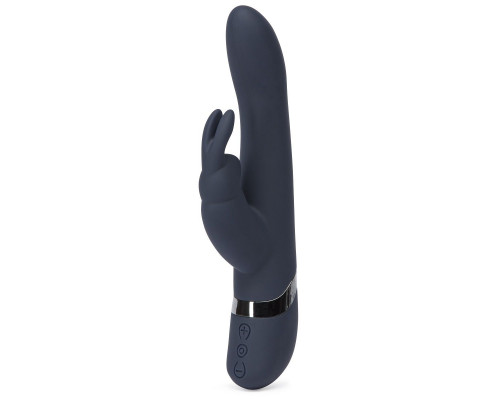 Заказать Тёмно-синий вибратор Oh My USB Rechargeable Rabbit Vibrator - 25,4 см.