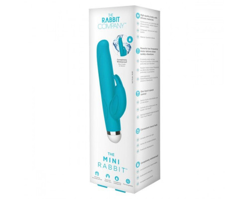 Заказать Голубой вибратор-кролик The Mini Rabbit - 13,9 см.