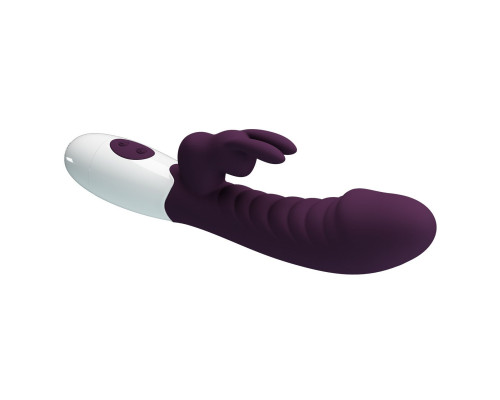 Фиолетовый вибратор-кролик Naughty Bunny - 19,8 см.