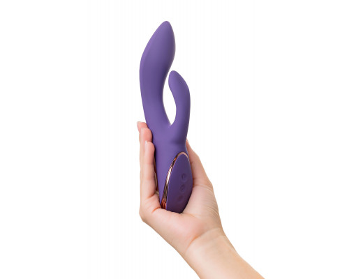 Заказать Фиолетовый вибратор-кролик Fingie с функцией Come-Hither - 21,6 см.