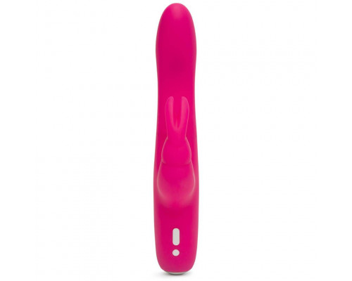 Заказать Розовый перезаряжаемый вибратор Rabbit Slimline Curve Rechargeable - 24 см.