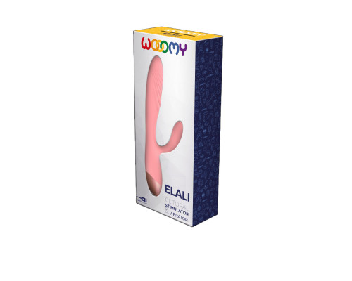 Нежно-розовый вибратор-кролик Elali - 18 см.