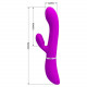 Заказать Лиловый вибратор-кролик с подвижной клиторальной щеточкой Clitoris Vibrator - 20,8 см.