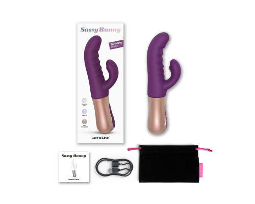 Заказать Фиолетовый вибратор-кролик Sassy Bunny - 21 см.