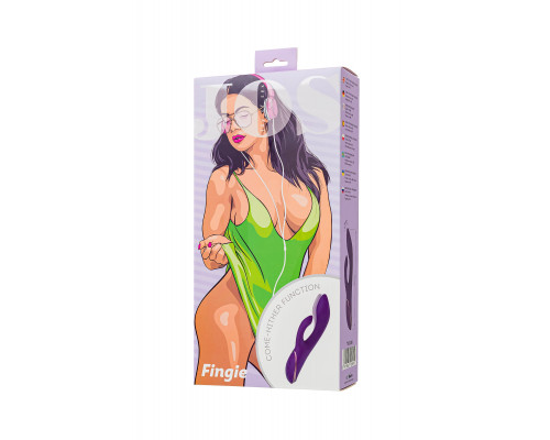 Заказать Фиолетовый вибратор-кролик Fingie с функцией Come-Hither - 21,6 см.