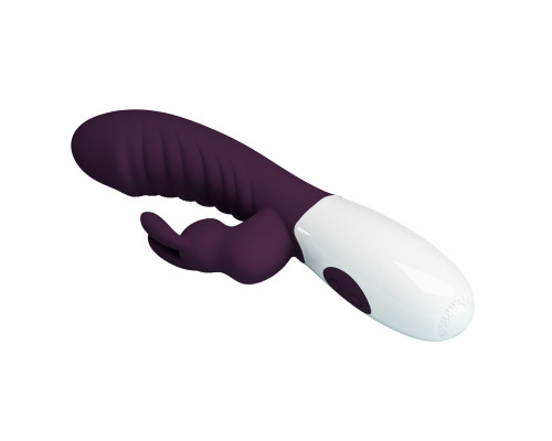 Фиолетовый вибратор-кролик Naughty Bunny - 19,8 см.
