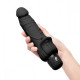 Заказать Черный вибратор-реалистик с клиторальными лепестками 7  Realistic Vibrator - 21,5 см.